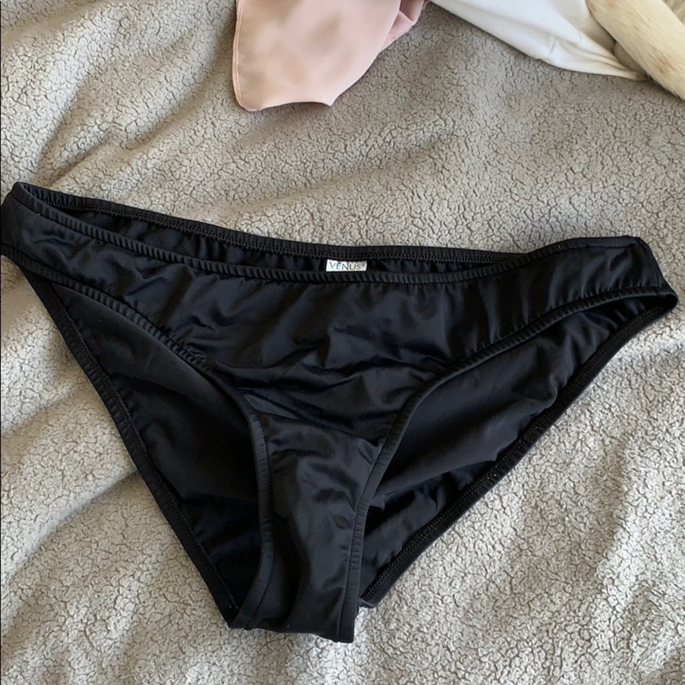 Venus black bikini bottom